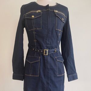 NWOT I-N-C Medium Weight Dark Blue Denim Dress Size 6